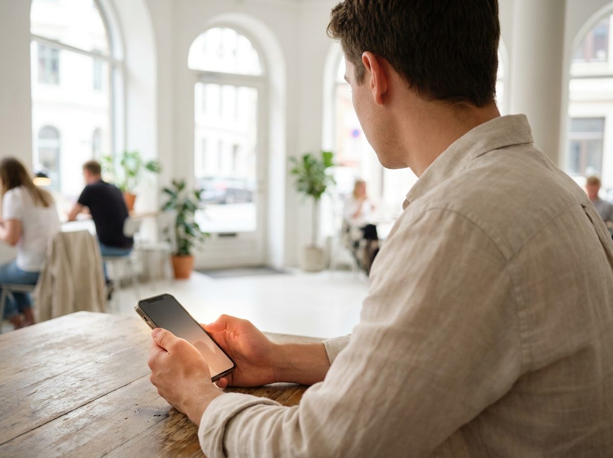 A person browsing lawyer reviews in the Consultant app